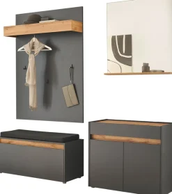 Home affaire Garderoben-Set »GIRON/CiTY, moderne Garderobe, Komplettset mit viel Stauraum« Komplett-Set, 4 Stk. tlg.
