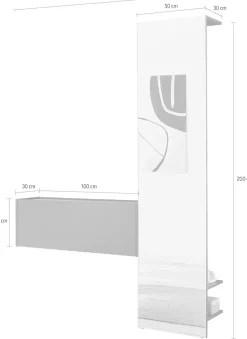 Home affaire Garderoben-Set »GIRON/CiTY, moderne Garderobe, Komplettset mit viel Stauraum« Komplett-Set, 2 Stk. tlg.