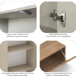 Home affaire Garderoben-Set »Infinity, 4tlg. Breite 192 cm, Höhe 186 cm, moderne Garderobe« Spar-Set, 4 Stk. tlg.