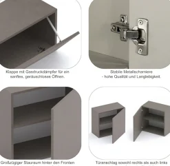 Home affaire Garderoben-Set »Infinity, 4tlg. Breite 138 cm, Höhe variabel, moderne Garderobe« Spar-Set, 4 Stk. tlg.