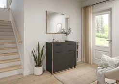 Home affaire Garderoben-Set »MUSTA, 2-teilig, bestehend aus: Kommode & Garderobenspiegel«