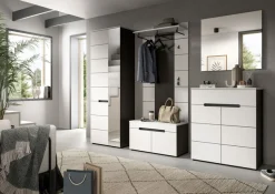 Home affaire Garderoben-Set »REHAT, TOPSELLER!, 4-teilig, Breite 175 cm, individuell erweiterbar« Set, bestehend aus: Sitzbank, Paneel, Spiegel und Kommode, 4 Stk. tlg.