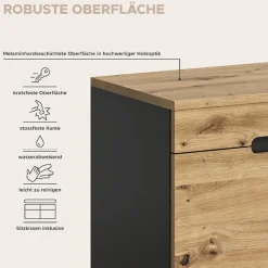 Home affaire Garderoben-Set »REHAT, TOPSELLER!, 6-teilig, Breite 255 cm, individuell erweiterbar« Set, Schrank, Sitzbank, Sitzkissen, Paneel, Hakenleiste, Spiegel, Kommode, 6 Stk. tlg.