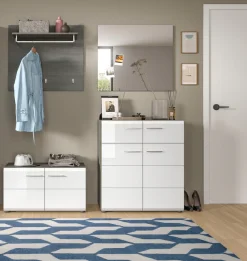 Home affaire Garderoben-Set »Rumba, 4-teilig, Breite 175 cm, Hochglanz Front, bestehend aus:« 4 Stk. tlg.