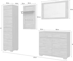 Home affaire Garderoben-Set 4 Stk. tlg.