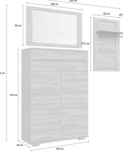 Home affaire Garderoben-Set 3 Stk. tlg.