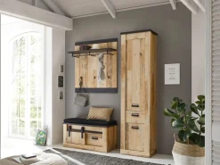 Home affaire Garderoben-Set »Sherwood, Garderobe im Industrial-Style, Komplettset mit viel Stauraum« 3 Stk. tlg.