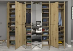 Home affaire Garderoben-Set »Trondheim, Breite 244 cm, best. aus 4 Schränken, 16 Türen, 36 Fächer« Set, 4 Stk. tlg.