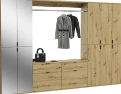 Home affaire Garderoben-Set »TRONDHEIM, 6-teilig, Breite 273cm, individuell platzier- & erweiterbar« Set, bestehend aus: 3x Garderobenschrank & 3-tlgs. Zwischenbauelement, 5 Stk. tlg.