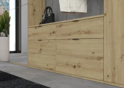 Home affaire Garderoben-Set »TRONDHEIM, 6-teilig, Breite 273cm, individuell platzier- & erweiterbar« Set, bestehend aus: 3x Garderobenschrank & 3-tlgs. Zwischenbauelement, 5 Stk. tlg.