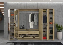 Home affaire Garderoben-Set »TRONDHEIM, 6-teilig, Breite 273cm, individuell platzier- & erweiterbar« Set, bestehend aus: 3x Garderobenschrank & 3-tlgs. Zwischenbauelement, 5 Stk. tlg.