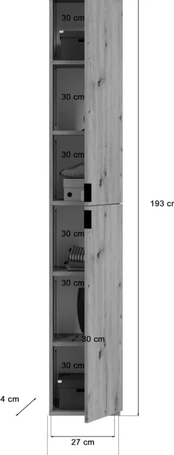 Home affaire Garderoben-Set »TRONDHEIM, 5-teilig, Breite 152cm, individuell platzier- & erweiterbar« Set, bestehend aus: 2x Garderobenschrank & 3-tlgs. Zwischenbauelement, 4 Stk. tlg.