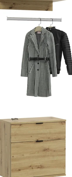 Home affaire Garderoben-Set »TRONDHEIM, 3-teilig, Breite 61 cm, Zwischenbauelement« nicht einzeln nutzbar, nur in Kombination mit Schränken der Serie, 3 Stk. tlg.