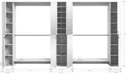 Home affaire Garderoben-Set »Trondheim, Garderobenset 5-tlg. Breite 341 cm,« 5 Stk. tlg.