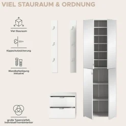 Home affaire Garderoben-Set »Trondheim, Garderobenset 3-tlg. Breite 128 cm,« 3 Stk. tlg.