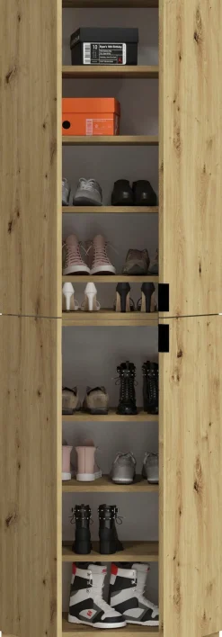 Home affaire Garderoben-Set »TRONDHEIM, 5-teilig, Breite 183cm, individuell platzier- & erweiterbar« Set, bestehend aus: 2x Garderobenschrank breit & 3-tlgs. Zwischenbauelement, 4 Stk. tlg.