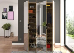 Home affaire Garderoben-Set »TRONDHEIM, 2-teilig, Breite 122cm, individuell platzier- & erweiterbar« Set, bestehend aus: 2x Garderobenschrank breit, 2 Stk. tlg.