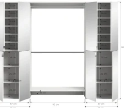 Home affaire Garderoben-Set »Trondheim, Garderobenset 3-tlg. Breite 232 cm,« 3 Stk. tlg.