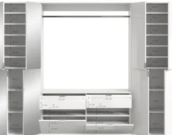 Home affaire Garderoben-Set »TRONDHEIM, 5-teilig, Breite 243cm, individuell platzier- & erweiterbar« Set, bestehend aus: 2x Garderobenschrank breit & 3-tlgs. Zwischenbauelement, 4 Stk. tlg.
