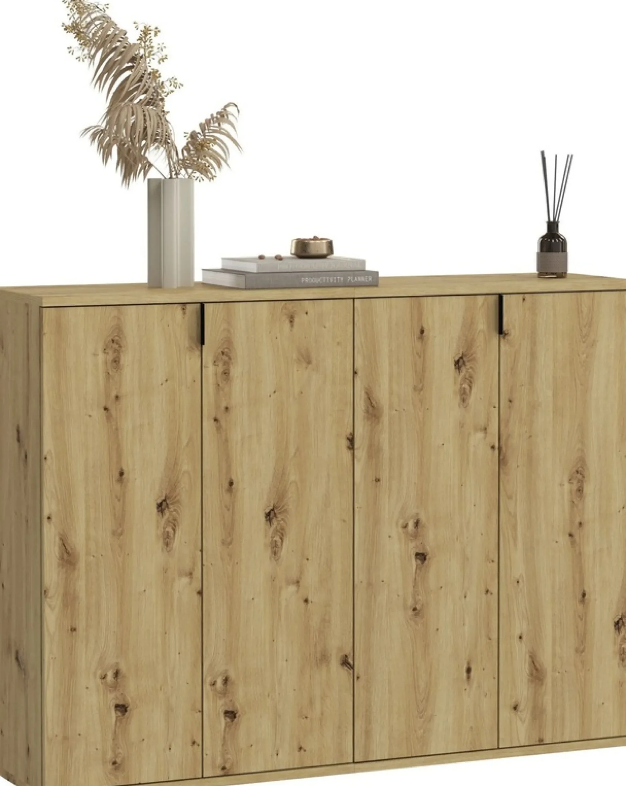 Home affaire Garderoben-Set »Trondheim, Breite 122 cm, best. aus 2 Kommoden, 4 Türen, 12 Fächer« Set, 2 Stk. tlg.
