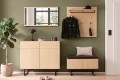 Home affaire Garderobenspiegel »Lund, Spiegel in Stone Oak, zeitloses Design« universell einsetzbar, eckig, 105 cm breit