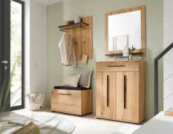 Home affaire Garderobenspiegel »Cantara, Spiegel in zwei Farben, modernes, zeitloses Design« universell einsetzbar, mit Ablagefläche, eckig, 79 cm breit