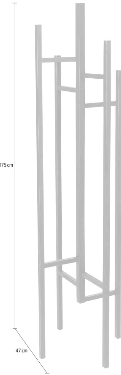 Home affaire Garderobenständer im skandinavian Design, aus keilverzinkter massiver Buche