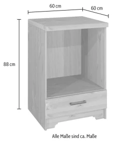 Home affaire Herdumbauschrank »Meliss« aus massiver Kiefer, Breite 60 cm, Soft-Close-Funktion