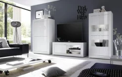 Home affaire Highboard »Basic Höhe 162 cm, Breite 102 cm, Kommode 4 Türen, Hochkommode« Metallgriff, moderne Rahmenoptik, viel Stauraum, Farbauswahl