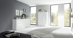 Home affaire Highboard »Basic Höhe 162 cm, Breite 102 cm, Kommode 4 Türen, Hochkommode« Metallgriff, moderne Rahmenoptik, viel Stauraum, Farbauswahl
