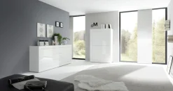 Home affaire Highboard »Basic Höhe 162 cm, Breite 102 cm, Kommode 4 Türen, Hochkommode« Metallgriff, moderne Rahmenoptik, viel Stauraum, Farbauswahl