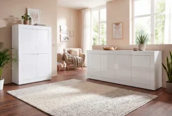 Home affaire Highboard »Basic Höhe 162 cm, Breite 102 cm, Kommode 4 Türen, Hochkommode« Metallgriff, moderne Rahmenoptik, viel Stauraum, Farbauswahl