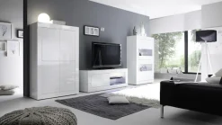 Home affaire Highboard »Basic Höhe 162 cm, Breite 102 cm, Kommode 4 Türen, Hochkommode« Metallgriff, moderne Rahmenoptik, viel Stauraum, Farbauswahl