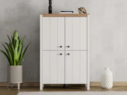Home affaire Highboard »BEDFORD, Kommode, Anrichte, Schrank, Highboard im Landhausstil« MDF-Profil 2D ummantelt, Hotstamping
