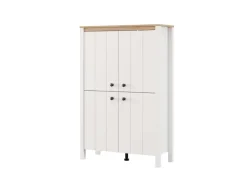 Home affaire Highboard »BEDFORD, Kommode, Anrichte, Schrank, Highboard im Landhausstil« MDF-Profil 2D ummantelt, Hotstamping