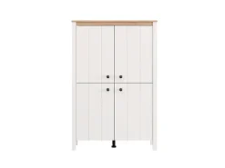 Home affaire Highboard »BEDFORD, Kommode, Anrichte, Schrank, Highboard im Landhausstil« MDF-Profil 2D ummantelt, Hotstamping