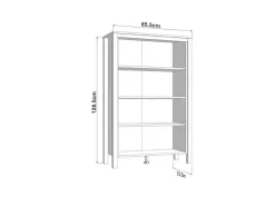 Home affaire Highboard »BEDFORD, Kommode, Anrichte, Schrank, Highboard im Landhausstil« MDF-Profil 2D ummantelt, Hotstamping