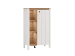 Home affaire Highboard »BEDFORD, Hochkommode, Vitrine, Glasvitrine, Kombi-Highboard« MDF-Profil 2D ummantelt, Hotstamping