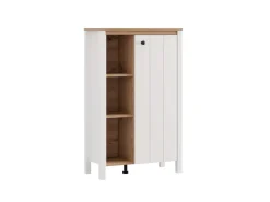 Home affaire Highboard »BEDFORD, Hochkommode, Vitrine, Glasvitrine, Kombi-Highboard« MDF-Profil 2D ummantelt, Hotstamping