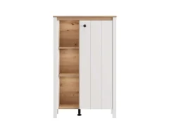 Home affaire Highboard »BEDFORD, Hochkommode, Vitrine, Glasvitrine, Kombi-Highboard« MDF-Profil 2D ummantelt, Hotstamping