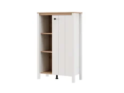 Home affaire Highboard »BEDFORD, Hochkommode, Vitrine, Glasvitrine, Kombi-Highboard« MDF-Profil 2D ummantelt, Hotstamping