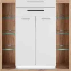 Home affaire Highboard »Brixen, moderne Kommode, Stauraumelement in Eiche Evoke Dekor« Metallgriffe, ausreichend Stauraum, vielseitig einsetzbar