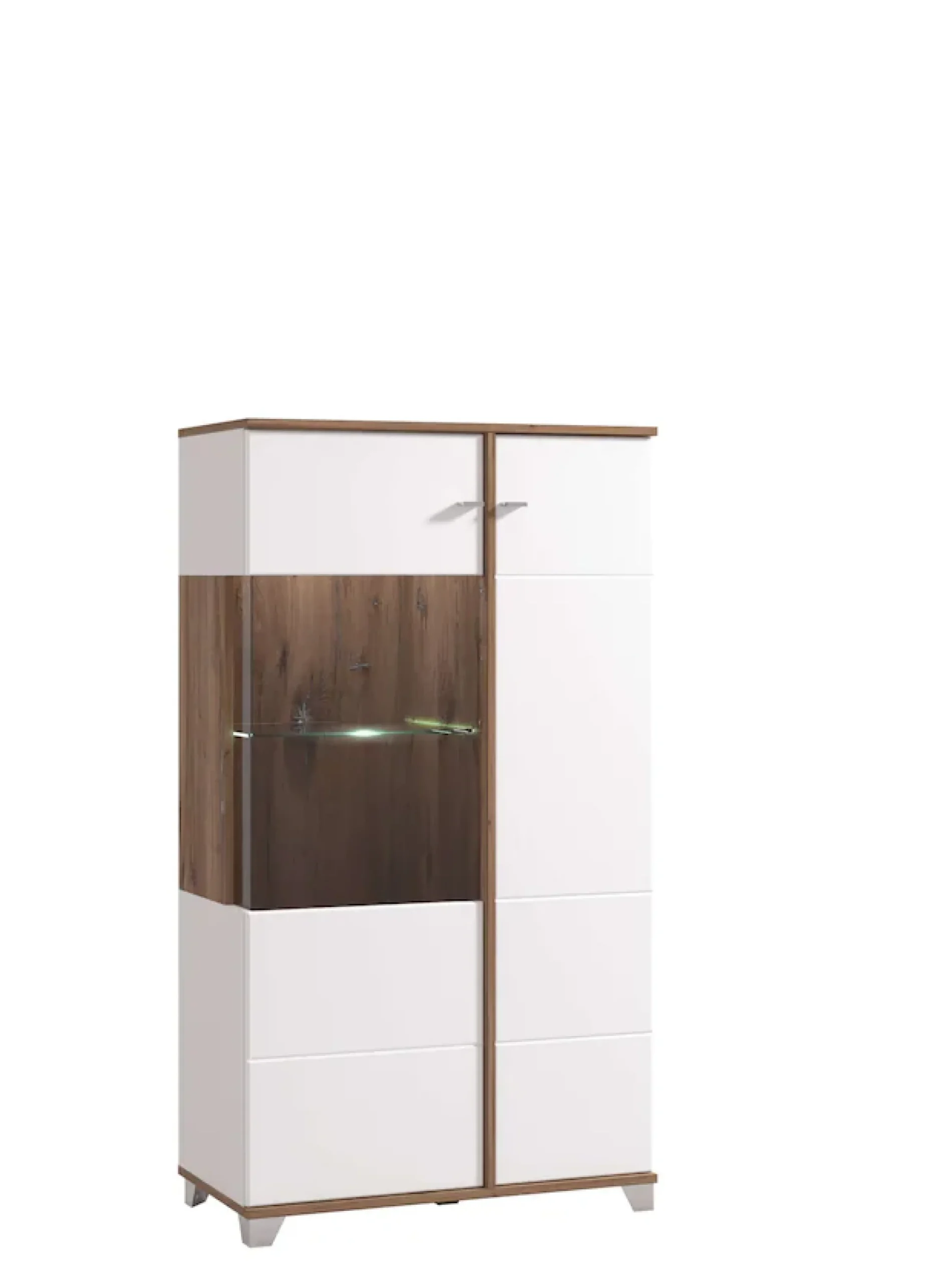 Home affaire Highboard »Burgundy Sideboard, Stauraumschrank, Anrichte, Hochschrank, B93cm« Hochglanzfronten und eine Innenausstattung in Flagstaff Eiche