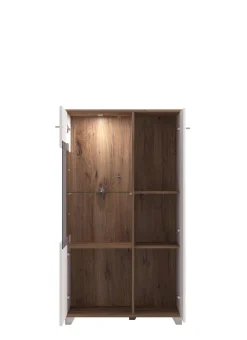 Home affaire Highboard »Burgundy Sideboard, Stauraumschrank, Anrichte, Hochschrank, B93cm« Hochglanzfronten und eine Innenausstattung in Flagstaff Eiche