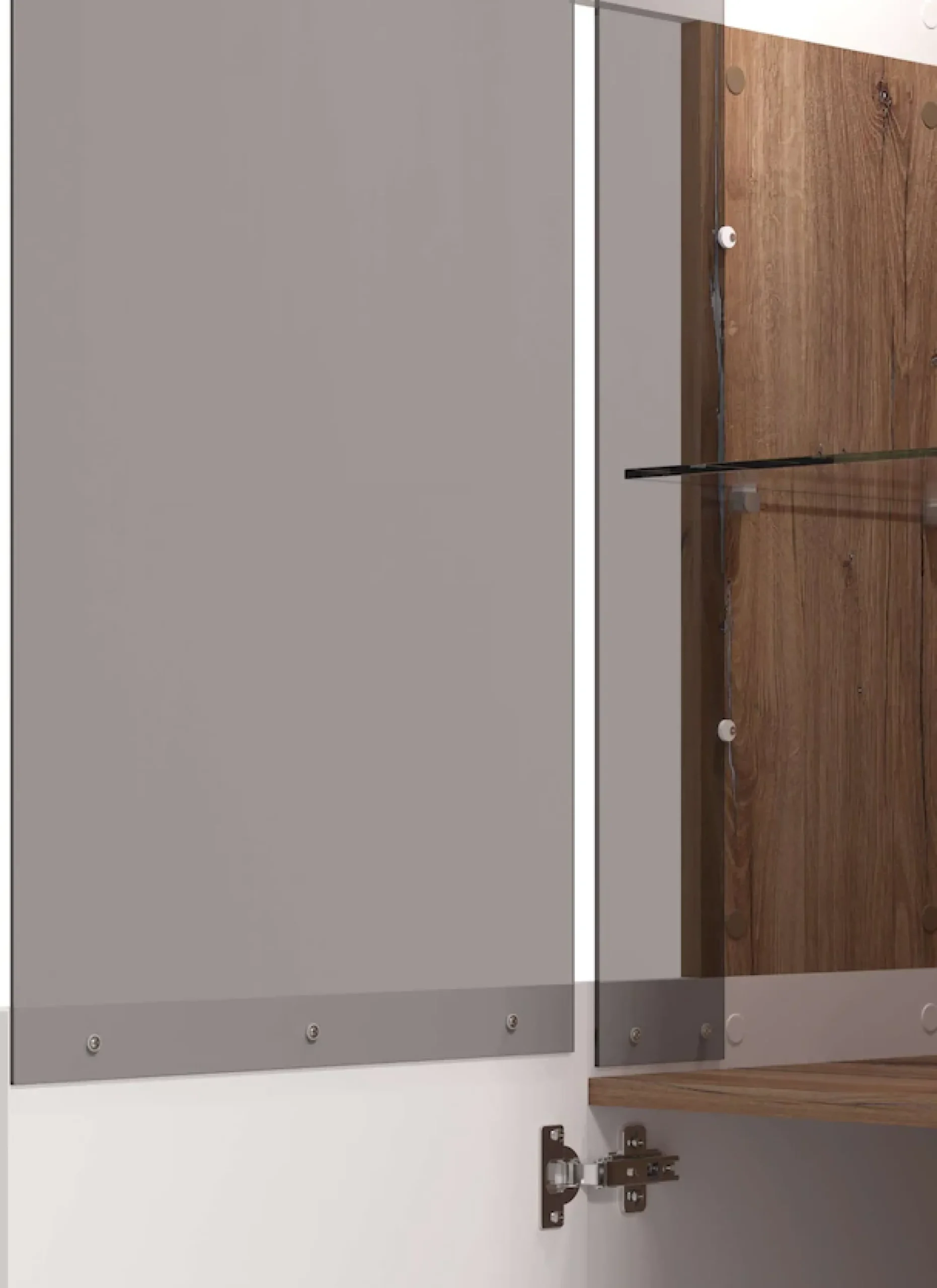 Home affaire Highboard »Burgundy Sideboard, Stauraumschrank, Anrichte, Hochschrank, B93cm« Hochglanzfronten und eine Innenausstattung in Flagstaff Eiche