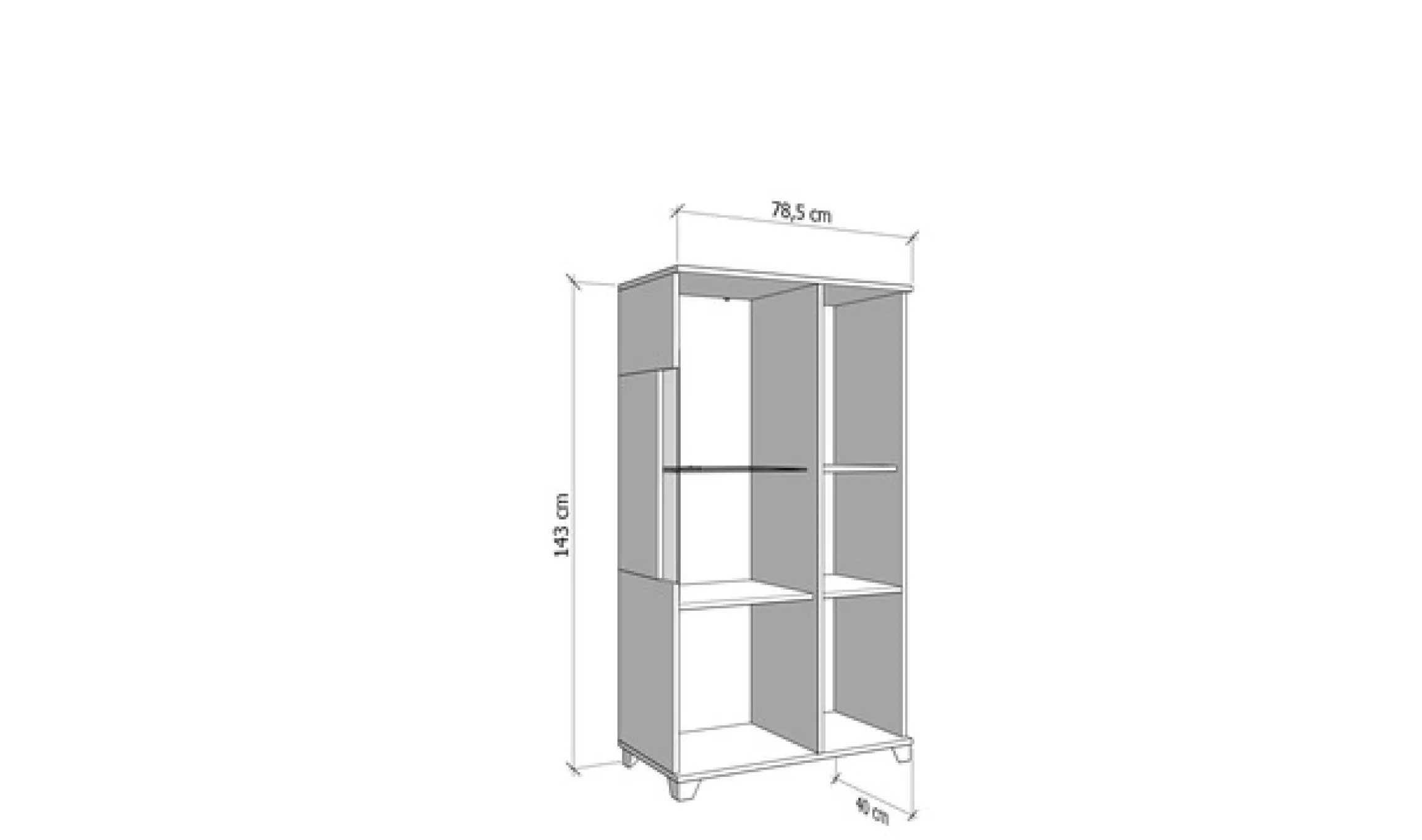 Home affaire Highboard »Burgundy Sideboard, Stauraumschrank, Anrichte, Hochschrank, B93cm« Hochglanzfronten und eine Innenausstattung in Flagstaff Eiche