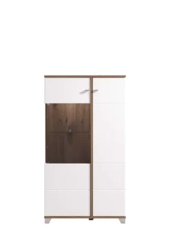 Home affaire Highboard »Burgundy Sideboard, Stauraumschrank, Anrichte, Hochschrank, B93cm« Hochglanzfronten und eine Innenausstattung in Flagstaff Eiche