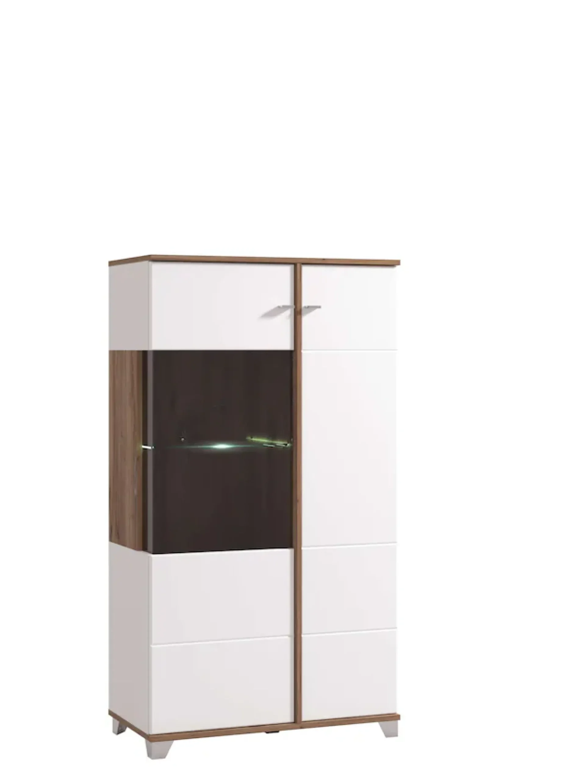 Home affaire Highboard »Burgundy Sideboard, Stauraumschrank, Anrichte, Hochschrank, B93cm« Hochglanzfronten und eine Innenausstattung in Flagstaff Eiche