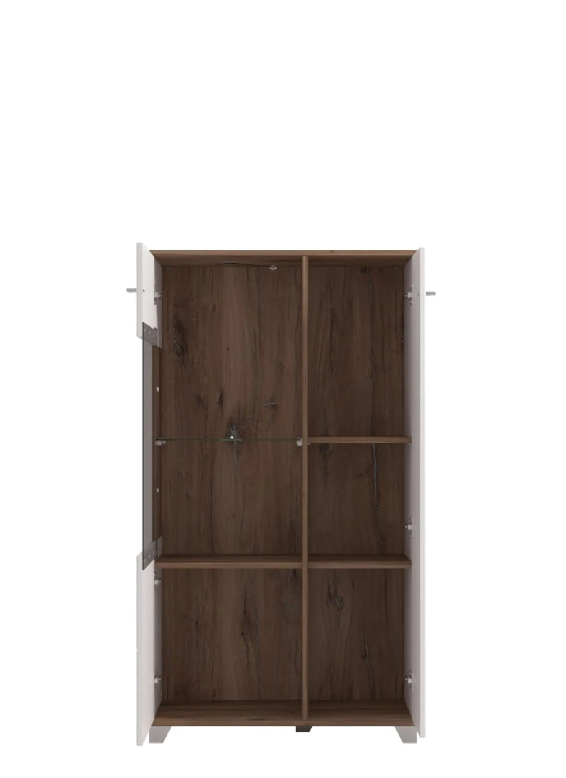 Home affaire Highboard »Burgundy Sideboard, Stauraumschrank, Anrichte, Hochschrank, B93cm« Hochglanzfronten und eine Innenausstattung in Flagstaff Eiche