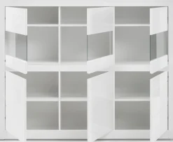 Home affaire Highboard »Carat« Breite 164 cm, Blende in weiß und betonfarben im Lieferumfang